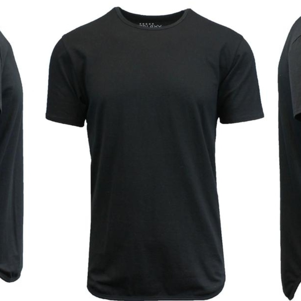 100% cotton black tee shirt